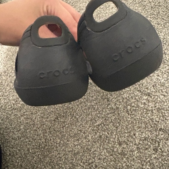 Crocs‎ Kadee Ballet Flats Black Rubber Slip-On Round Toe Women's Size 5 - Picture 6 of 9